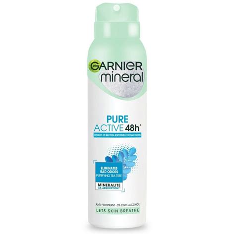 GARNIER Deo-Zerstäuber Garnier Mineral Deodorant Spray Pure Active 48h ...