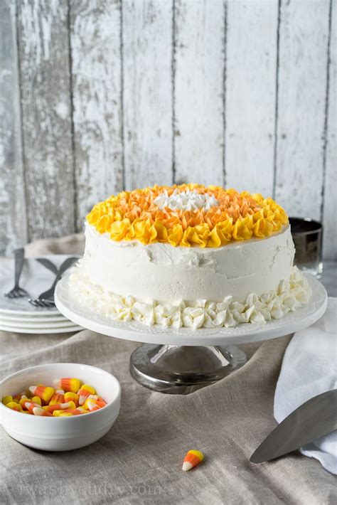 Candy Corn Layer Cake I Wash You Dry