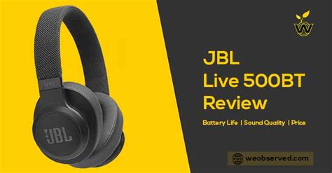 JBL Live 500BT Review : 30hrs battery backup at 7.5k - We Observed