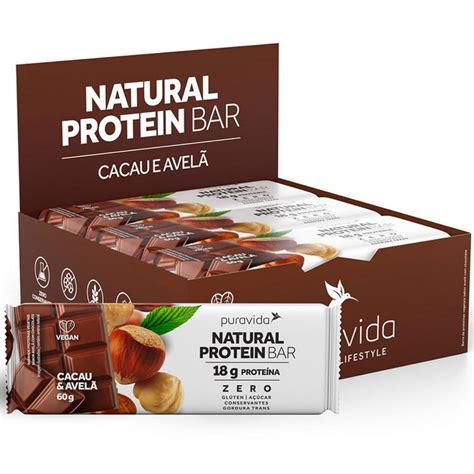 Caixa Natural Protein Bar Pura Vida