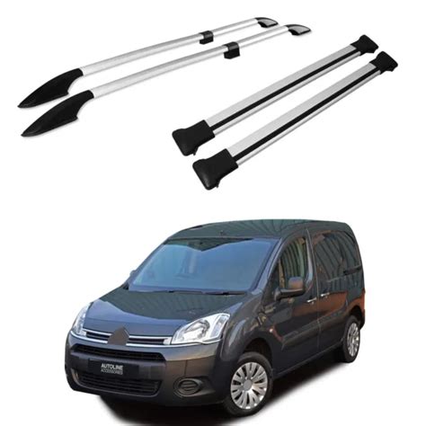 Toit Aluminium Rail Cross Barres Set Pour Citroen Berlingo