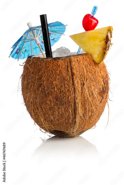 coconut cocktail  stock photo adobe stock