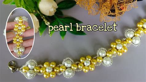 Diy Jewelry Making Tutorial Pearl Bracelet Youtube