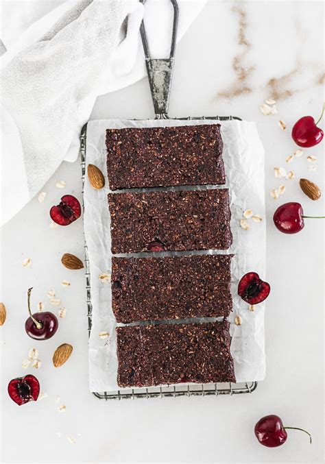 No Bake Cherry Chocolate Snack Bars Lively Table