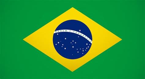Verde Da Bandeira Do Brasil - Bandeira do Brasil sobre vetor de fundo verde com ilustração de textura ...
