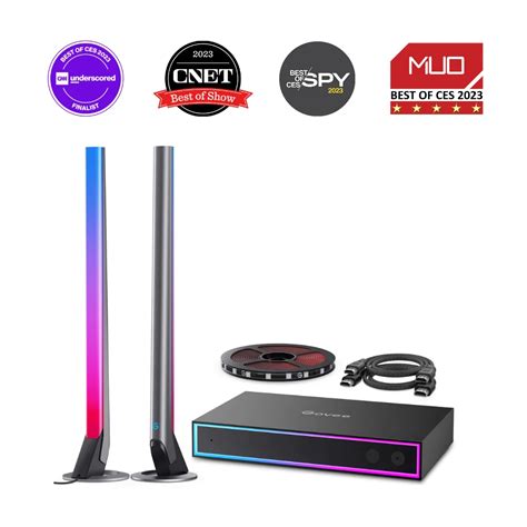 Set Banda Si Lampi LED Govee H6601 RGBIC AI Gaming Sync Box Kit