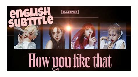 Blackpink How You Like That Korean English Lyrics Youtube