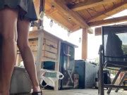 No Panties Party Girls Having A Bbq Day Outdoors With Their Bff To Show Legs And Pussy Under