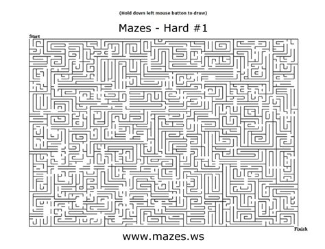 12 Free Online Mazes (Easy, Medium, and Hard)