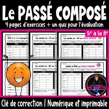 Les verbes au passé composé I 4 pages d exercices I French Verbs Worksheets