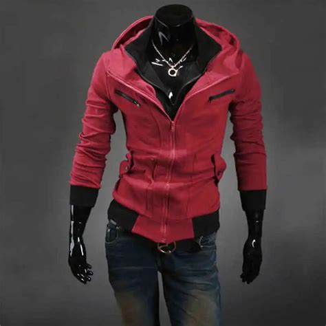 2017 Hoodies Men Stylish Casual Slim Fit Zip Up Designed Coat Jacket