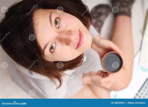 Face Of Beautiful Brunette Close Up Stock Image Image Of Exclusive Inspiration