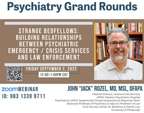 Psychiatry Grand Rounds 9 2 John Jack Rozel MD Department Of