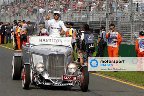 Lewis Hamilton (GBR) Mercedes AMG F1 Drivers parade at Formula One ...