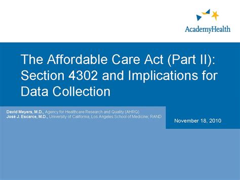 Implementing Affordable Care Act Section 4302 An Overview Of Federal Efforts And Implications