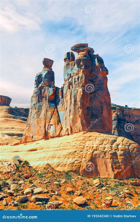 Geological Formations Of Rock Towers Royalty-Free Stock Photography ...