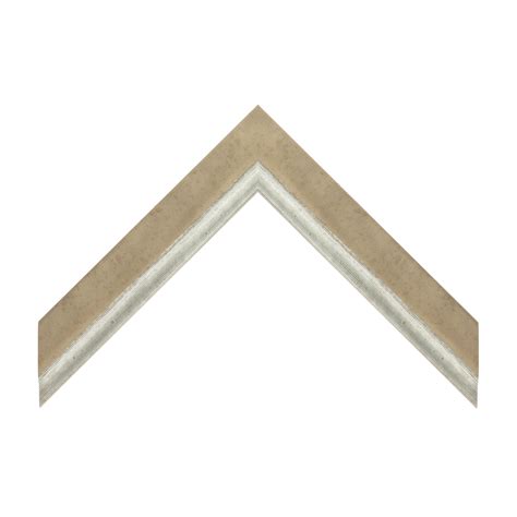 Cornice Legno Ayous Sagomata Murale Crema Filo Argento Albor