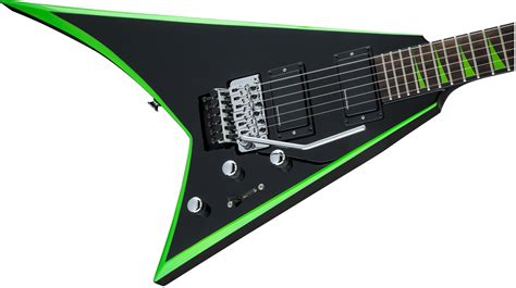 Jackson Rhoads RRX24 - black with neon green bevels Solid body electric ...