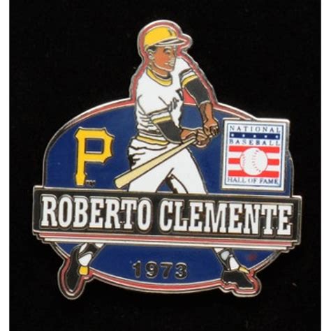 Roberto Clemente Hall of Fame Exclusive 3 Piece Pin Set with Plaque ...