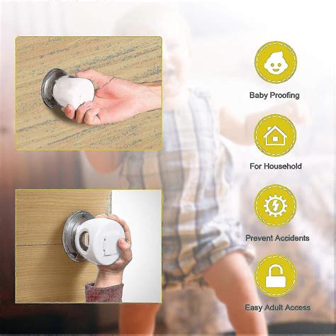 Door Knob Safety Cover For Kids, Child Proof Door Knob Covers, Baby