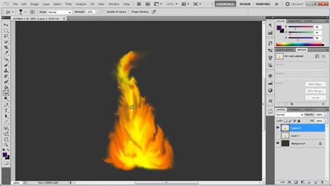 Photoshop Tutorial How To Draw Flames In Minutes Youtube