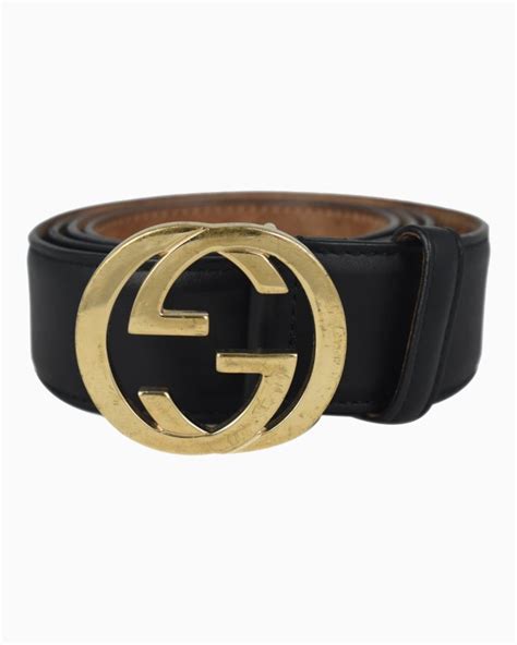 Cinto Gucci Original Interlocking G Preto Feminino