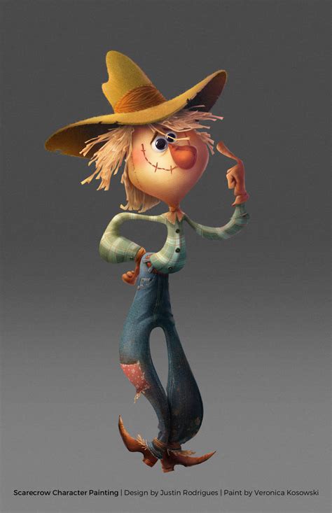 scarecrow character painting wizard  oz  veronicakosowski