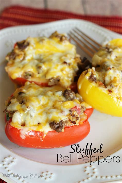 Awesome Stuffed Red Bell Peppers - Diary of A Recipe Collector