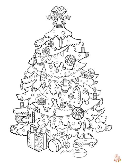 Coloriage Du Sapin De Noël Une Tradition Française Festive Pour