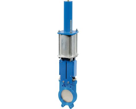 Cast Iron Knife Gate Valve 170 Spring Return Pneumatic Actuator Syveco