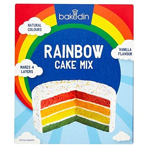 Bakedin Rainbow Cake Mix 500g Grocery And Gourmet Food