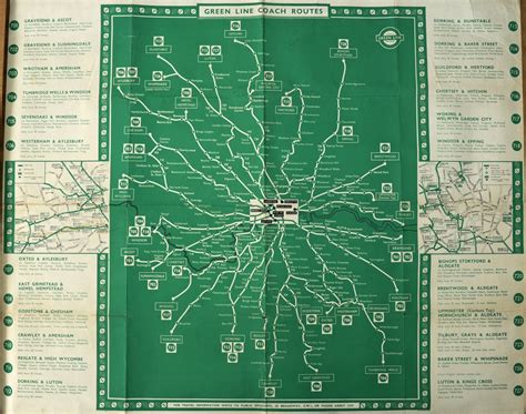 Poster, 'Green Line Coach Routes', Quad Royal Size