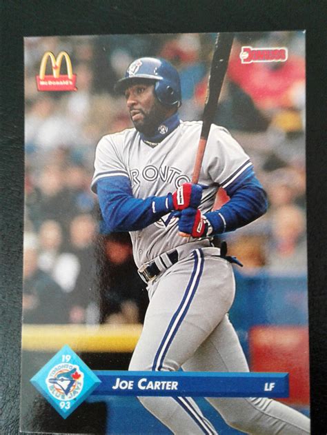 Donruss Mcdonald S Joe Carter Toronto Blue Jays Baseball Card