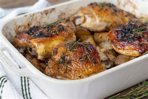 Baked Rosemary Thyme Chicken Thighs - Entirely Elizabeth