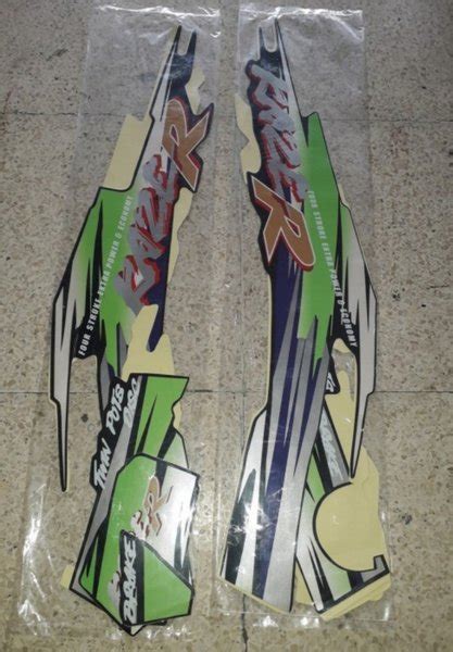 Jual Striping Motor Sticker Standar Kawasaki Kaze R 1998 1999 Hijau Di