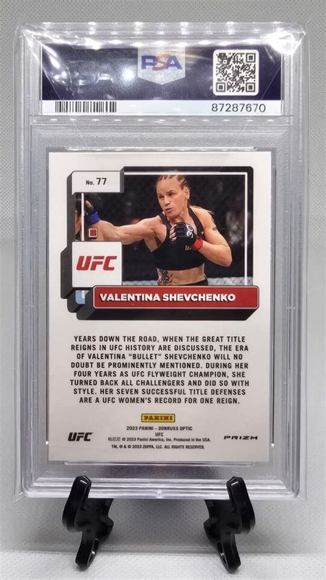 Valentina Shevchenko White Sparkle Prizm Panini Donruss Optic