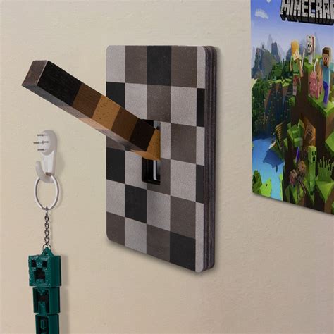 Lever Light Switch Minecraft Style Room Decoration