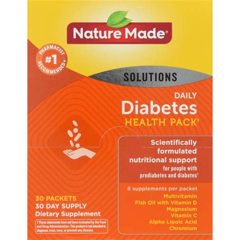 Nature Made Diabetes Health Pack Packets Costco