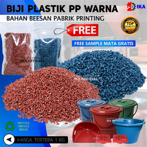 Jual Biji Plastik PP Warna per kg biji plastik PP murni Polypropylene Propan | Shopee Indonesia