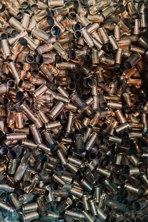 Empty spent ammunition casings in the box 31027566 Stock Photo at Vecteezy