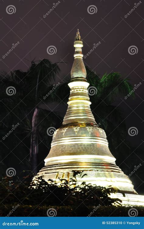 Shwedagon Pagodamyanmarburma At Night Editorial Image Image Of