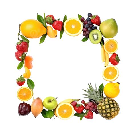 Fruit Frame Healthy Vitamins Fruit Frame Healthy Png Transparent