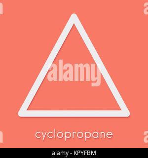 Cyclopropane Cycloalkane Molecule Used As Anaesthetic Stylized