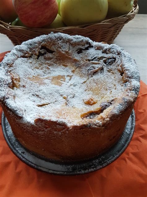 Apfelkuchen Mit Sahne Pudding Guss Von Kruemelchen Chefkoch De