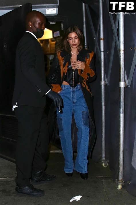 Hailey Bieber Flaunts Her Sexy Tits As She Exits A Party At The Nice Guy Photos Thefappening