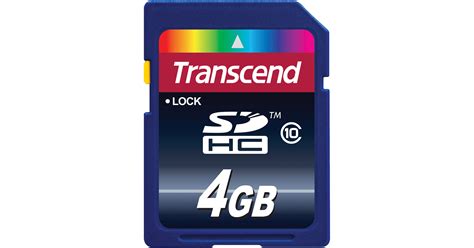 Transcend 4GB SDHC Memory Card Class 10 TS4GSDHC10 B&H Photo