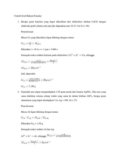 Contoh Soal Hukum Faraday Pdf