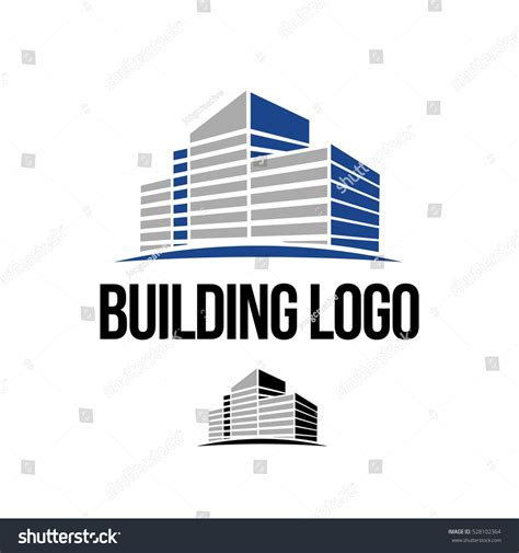 Perspective Commercial Building Logo Symbol Stock Vector 528102364