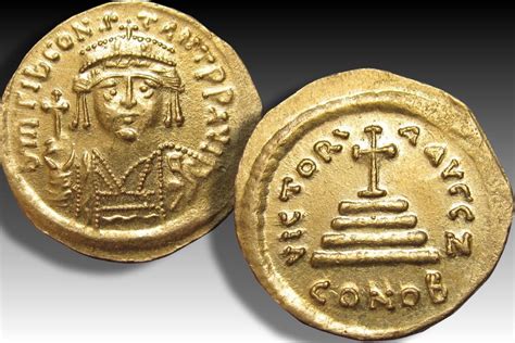 Imperio Bizantino Tiberio Ii Constantino E C Solidus