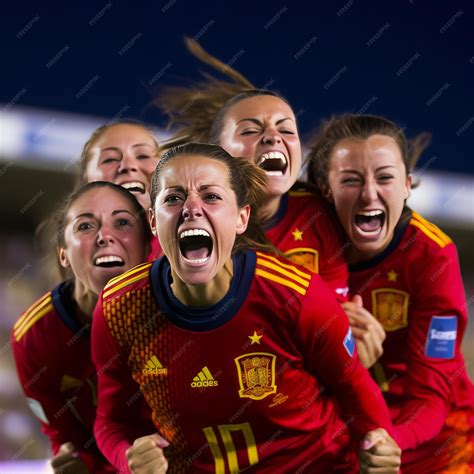 Premium AI Image | Spanish women's football team Stock photography